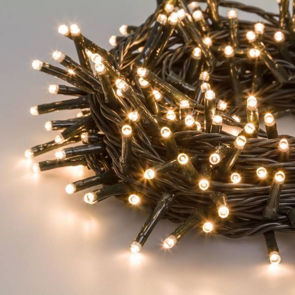 Lotti - Guirlande lumineuse 13m 180 miniLED blanc chaud câble vert 8 jeux de lumière Lotti - Imagen 4