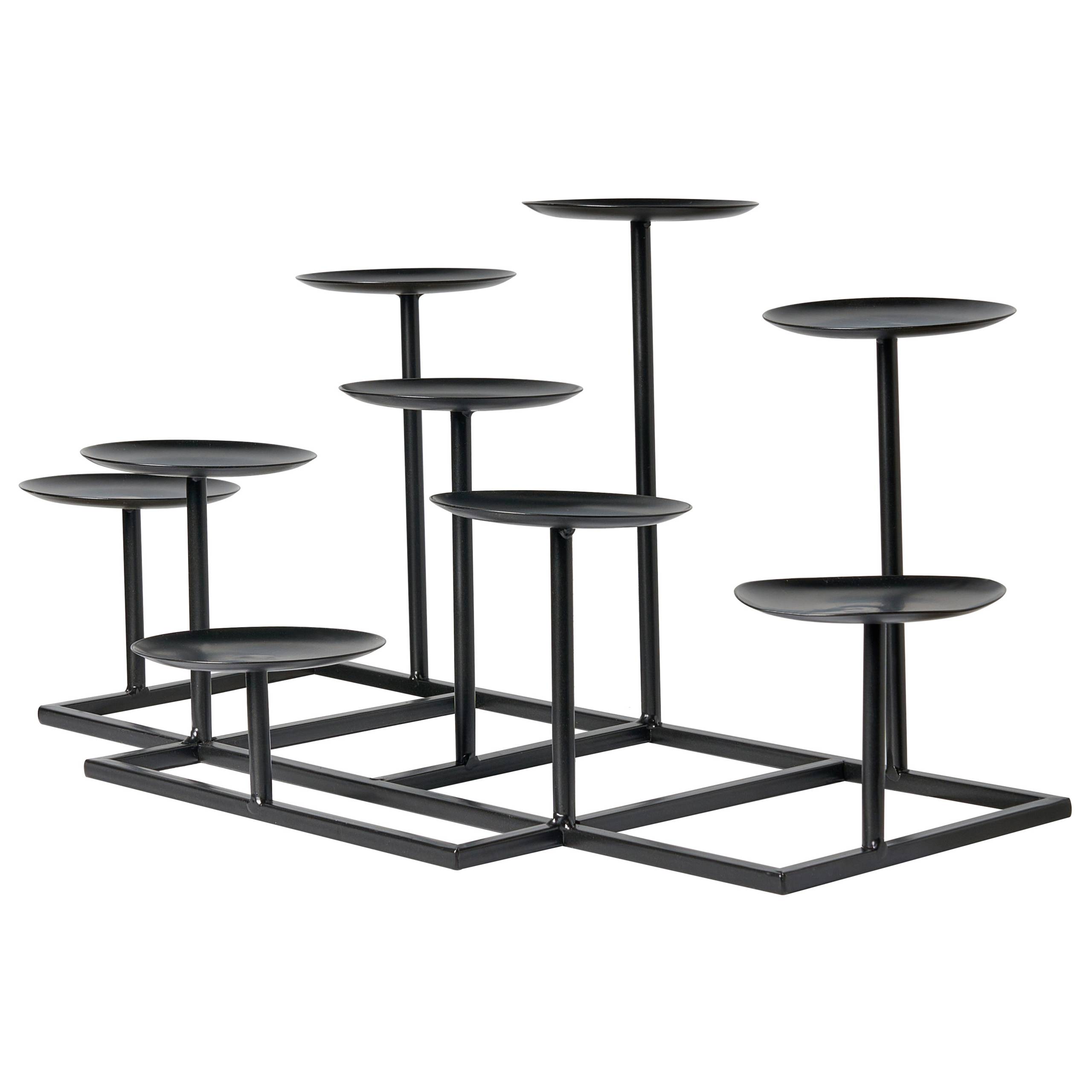 Beliani - Bougeoir Métal Noir LAMEGO - 52x22x23- Beliani - Image 4