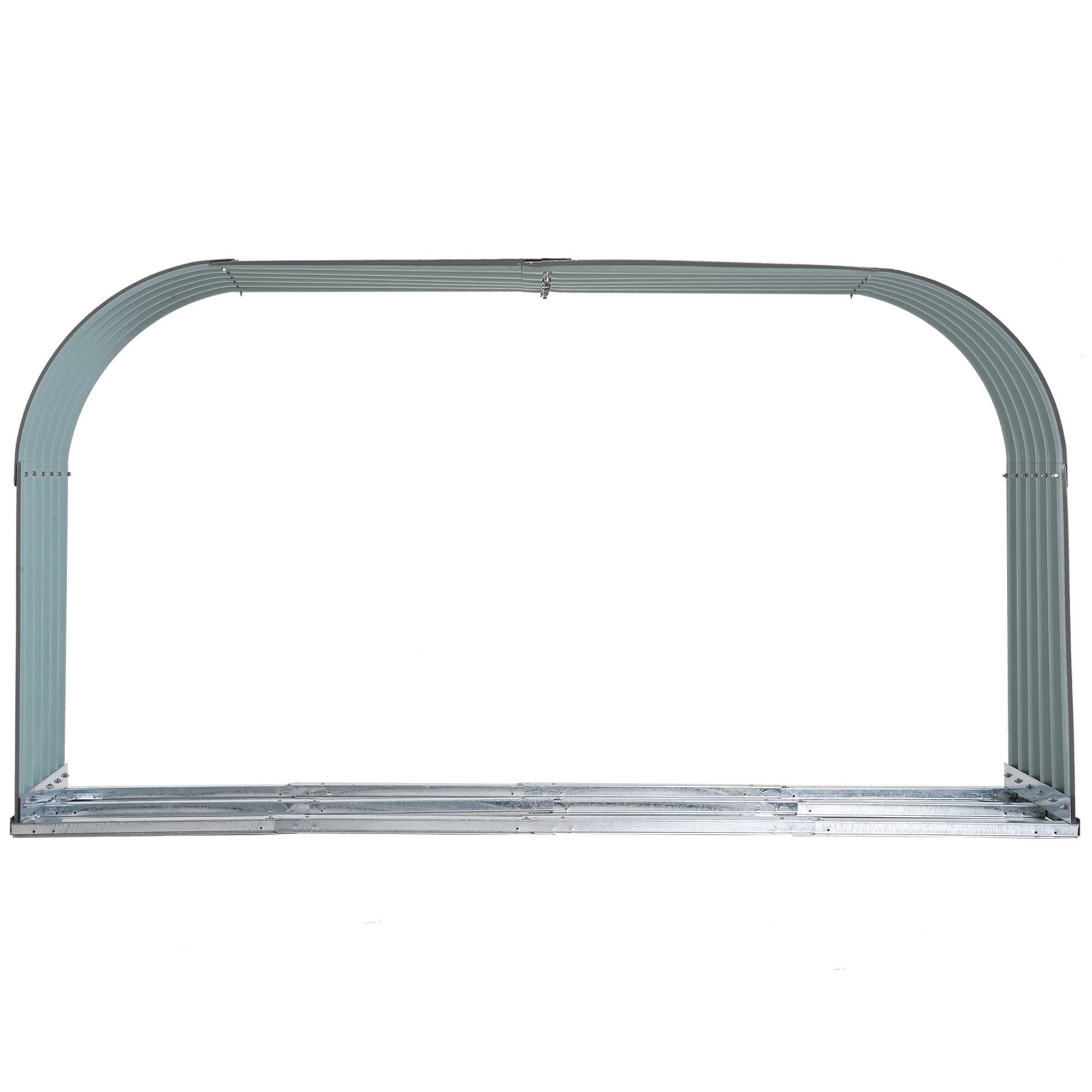 Abri Bûches Acier Extérieur Range Bois Chauffage Grande Capacité Gris 212cm - ComfortXL Outdoor Living - Image 7