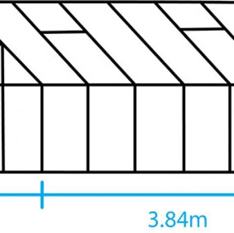 Halls - Serre de jardin Universal en verre trempé avec base de 9.9m², Couleur Aluminium - Imagen 5