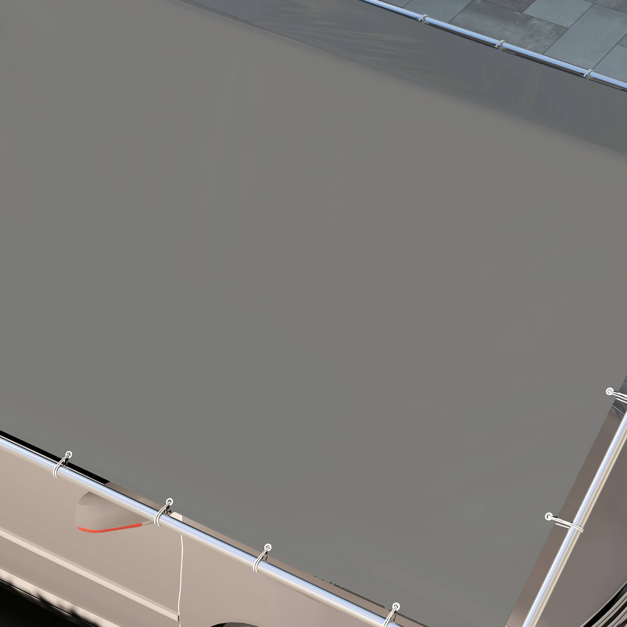 Outsunny - Toile de rechange carport auvent voiture dim. 6L x 3l m tendeurs élastiques inclus PE haute densité gris - Outsunny - Imagen 9