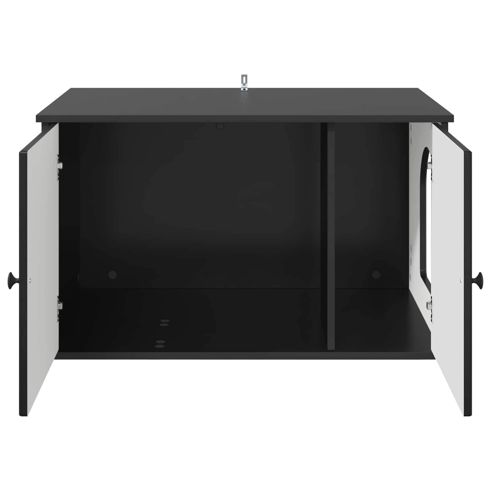 Vidaxl - Maison pour chat Noir 85 x 55 x 50,5 cm Bois d'ingénierie vidaXL 8000726 - Image 7
