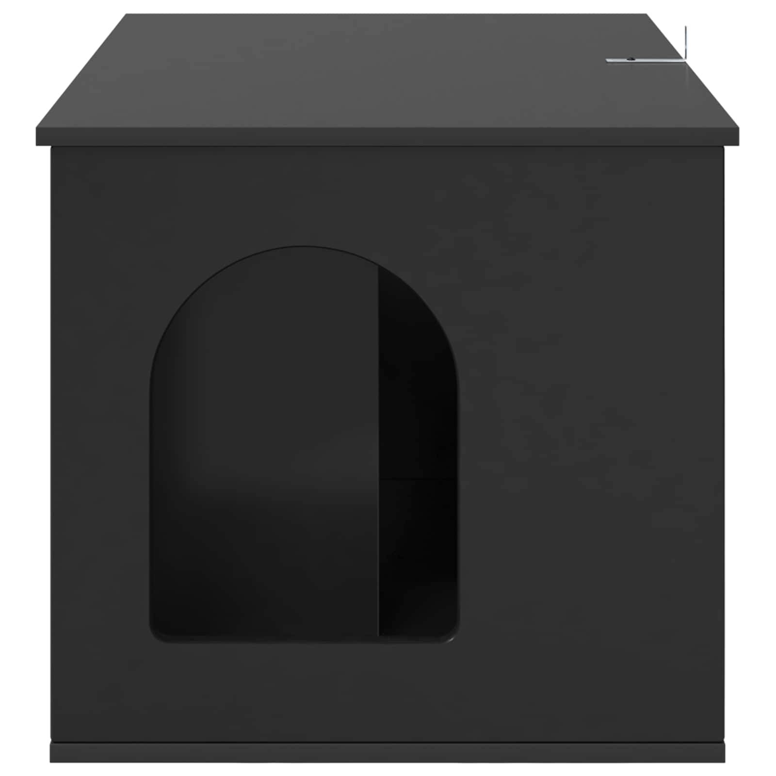 Vidaxl - Maison pour chat Noir 85 x 55 x 50,5 cm Bois d'ingénierie vidaXL 8000726 - Image 9