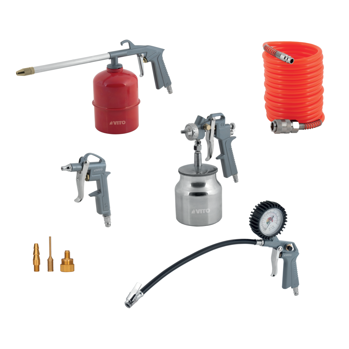 Kit air comprimé 8 accessoires VITO pour Compresseurs d'air - Imagen 1