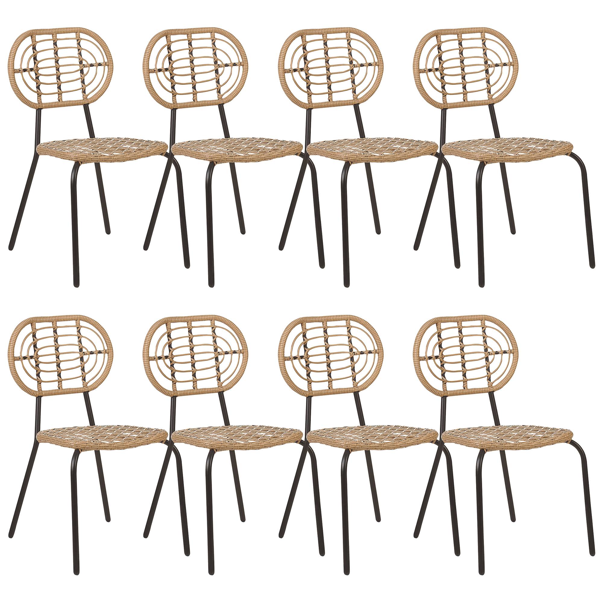 Beliani - Chaise de jardin Polyrotin Naturel PRATELLO - Beliani - Imagen 2