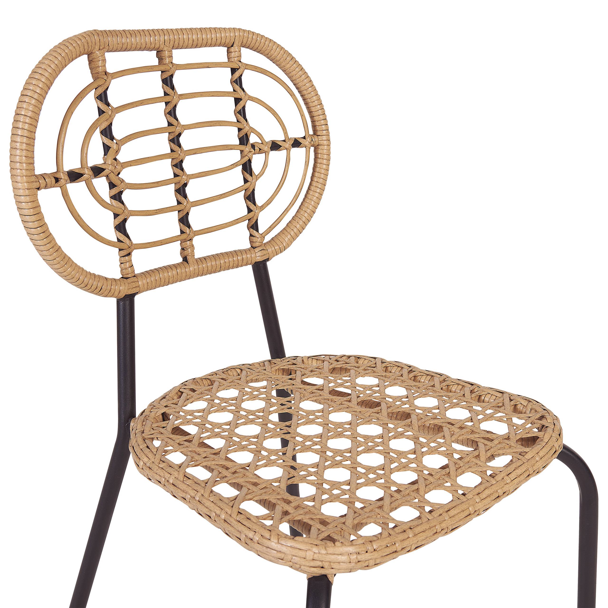 Beliani - Chaise de jardin Polyrotin Naturel PRATELLO - Beliani - Imagen 7