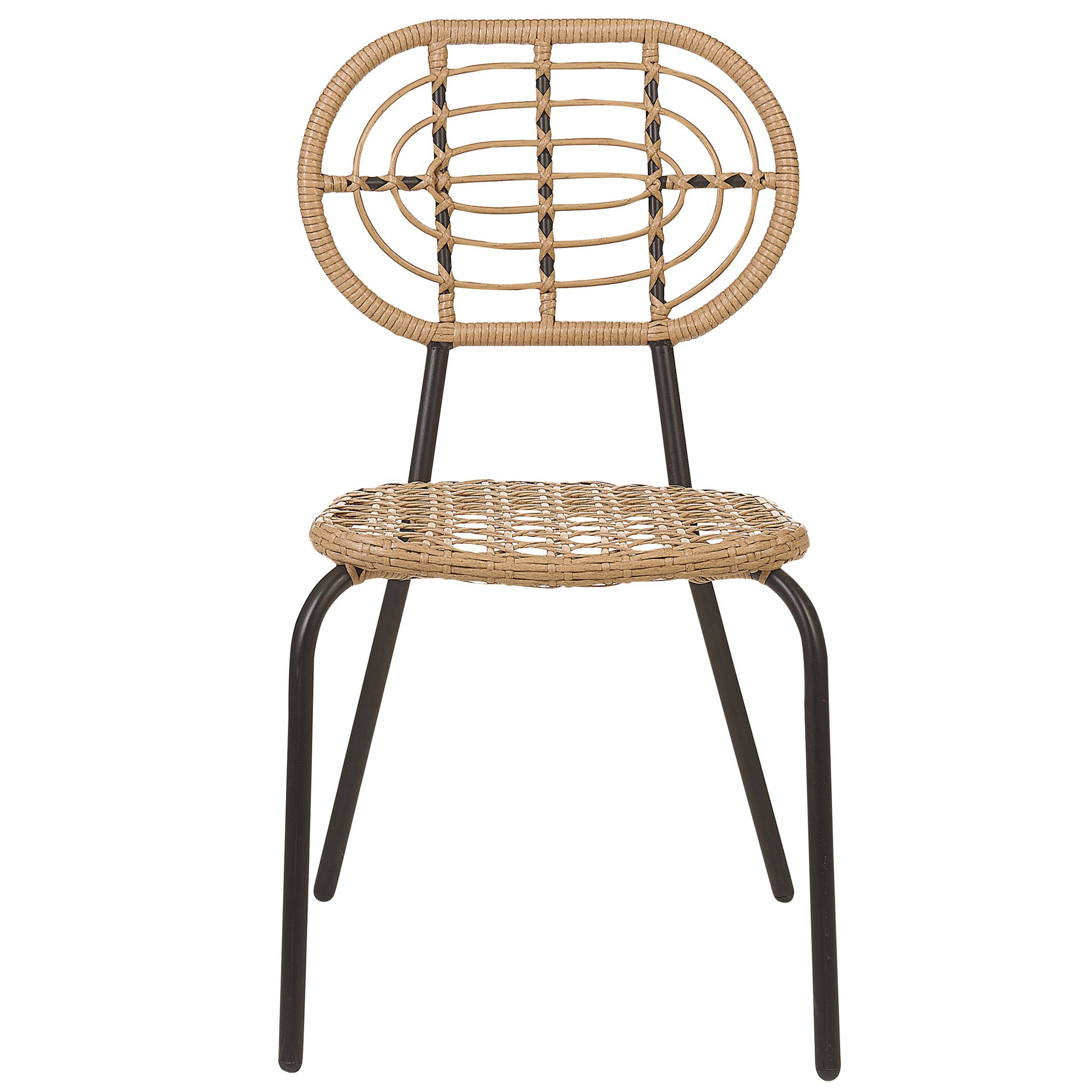 Beliani - Chaise de jardin Polyrotin Naturel PRATELLO - Beliani - Imagen 5