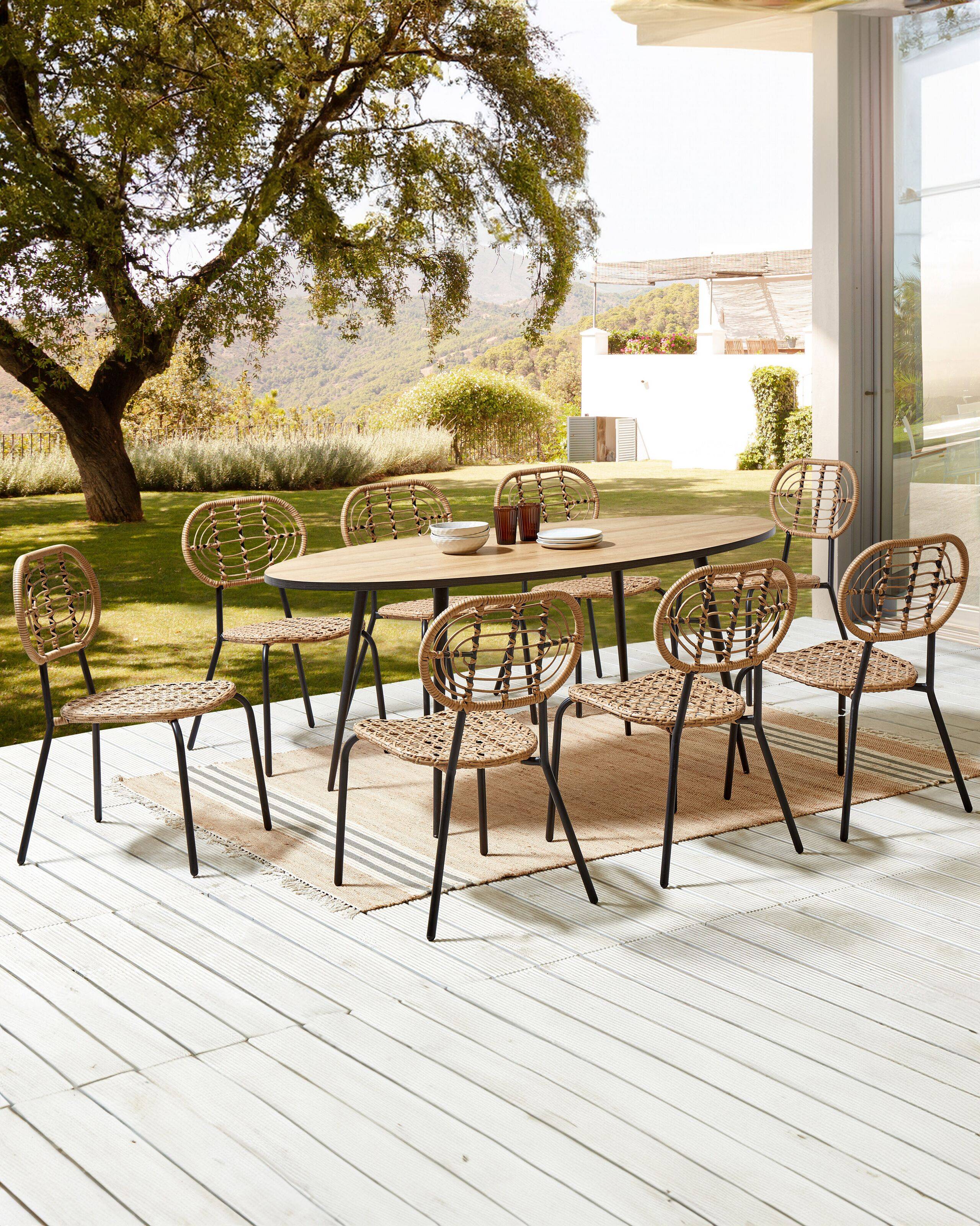 Beliani - Chaise de jardin Polyrotin Naturel PRATELLO - Beliani - Imagen 1