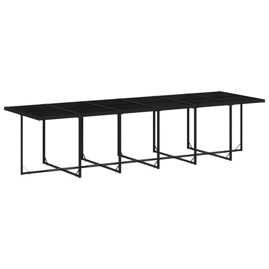 Ensemble Table et Chaises 12 Personnes pour Jardin, Modèle Encastrable 330cm en Résine Tressée Noire – ComfortXL Outdoor Living - Image 4