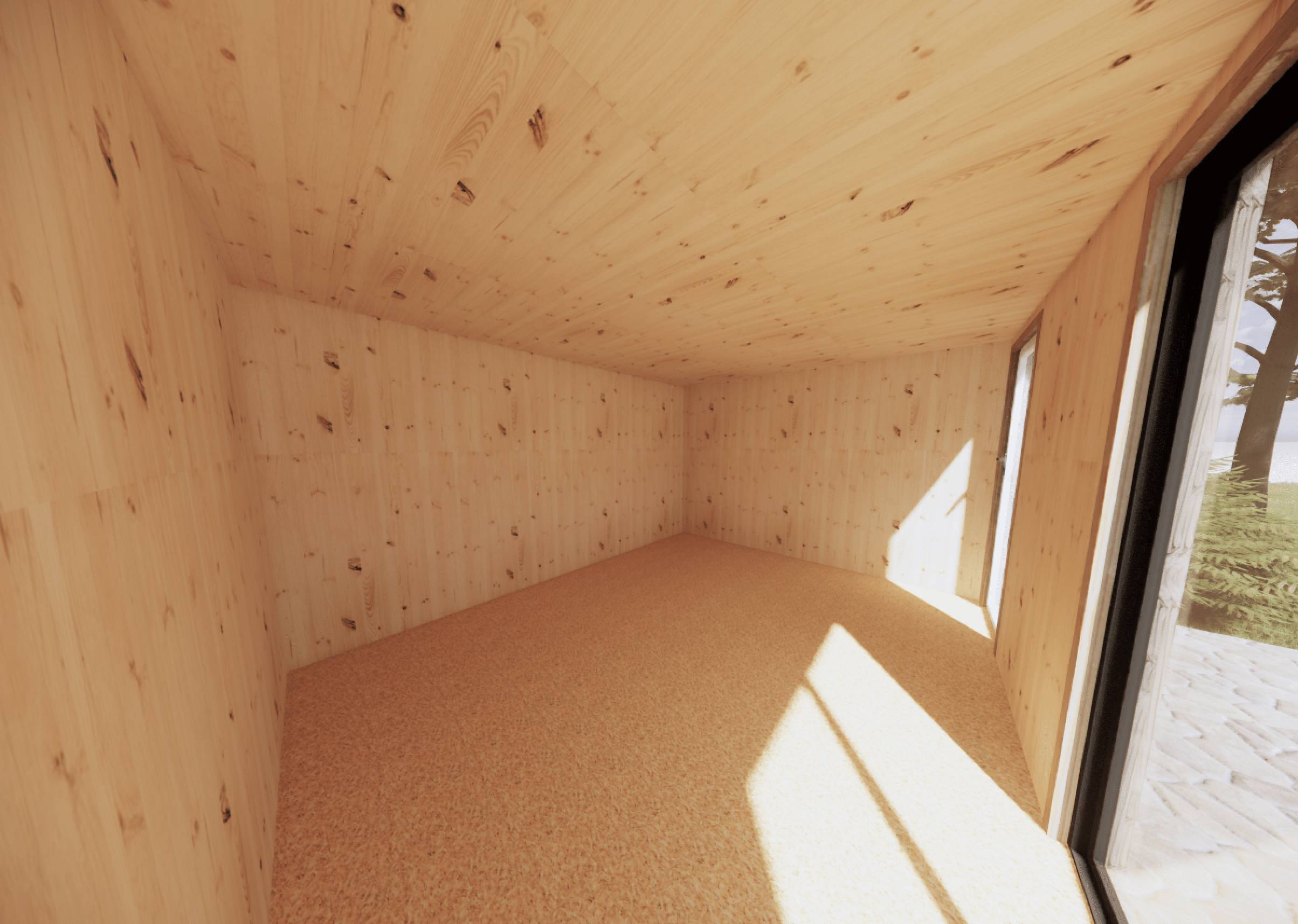 Sans Marque - Bureau de jardin télétravail en bois 4,4 x 3,5 x 2,7 m - Image 10