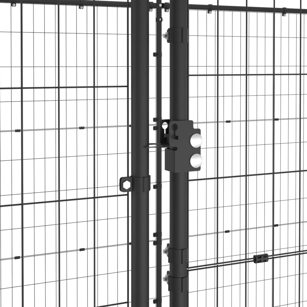 Helloshop26 - Chenil extérieur cage enclos parc animaux chien d'extérieur pour chiens acier 21,78 m² - Imagen 6