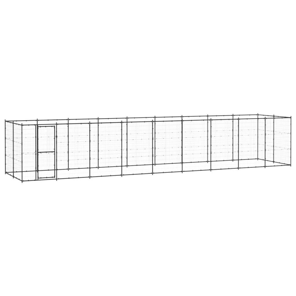 Helloshop26 - Chenil extérieur cage enclos parc animaux chien d'extérieur pour chiens acier 21,78 m² - Imagen 1
