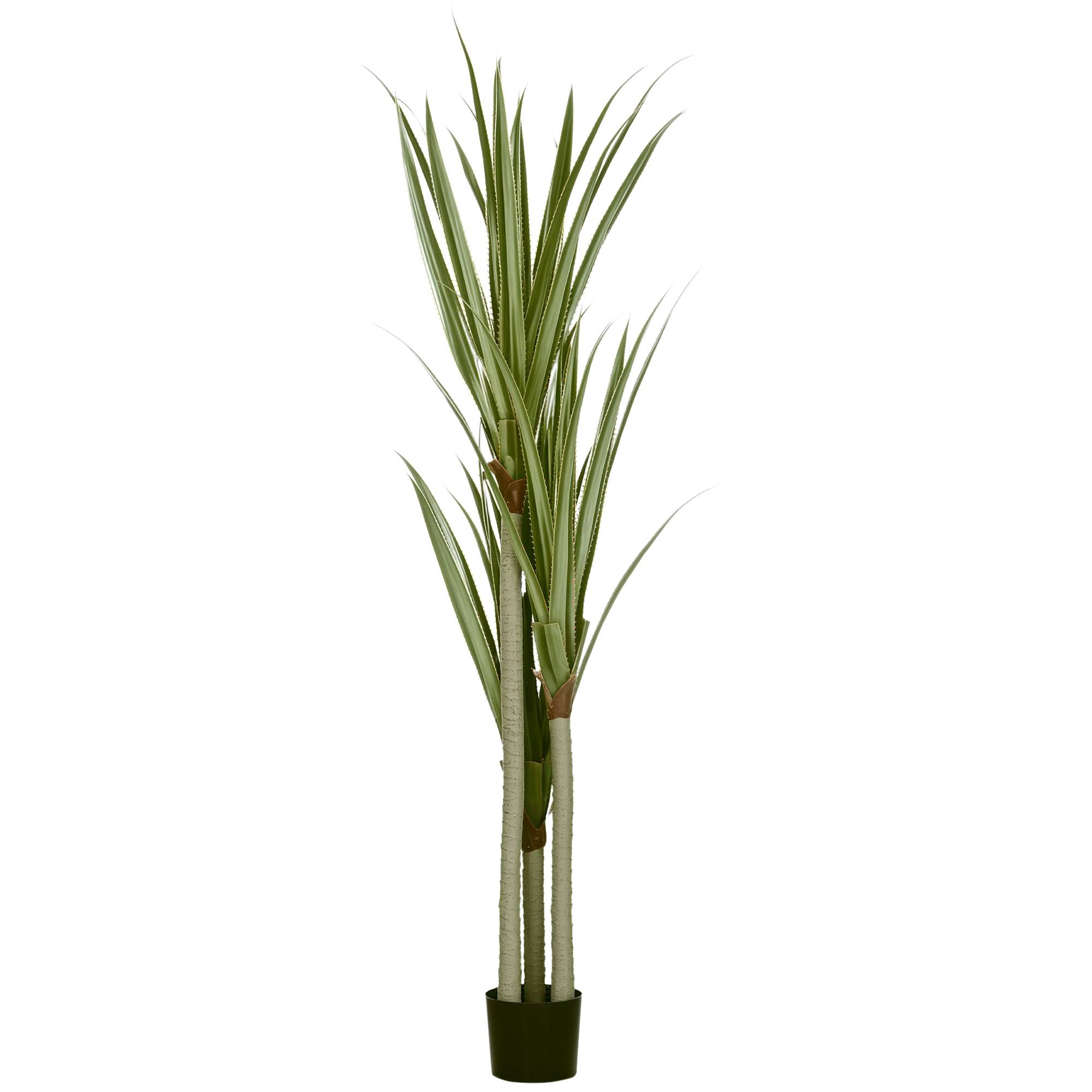 Sans Marque - Yucca artificiel 190cm en pot, 17x17x190 cm, vert émeraude