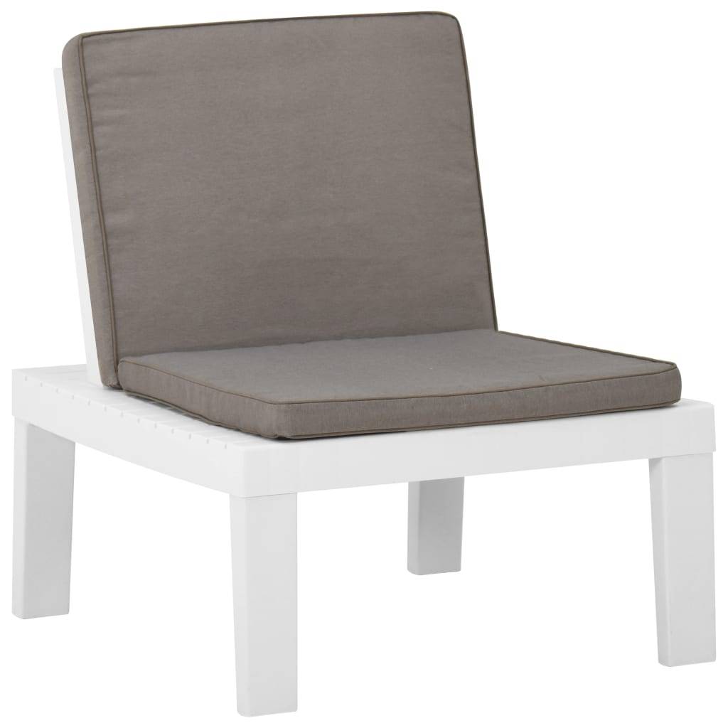 ComfortXL - Fauteuil Bas de Jardin Modulable en Plastique avec Coussins pour Salon d'Extérieur Blanc – ComfortXL Outdoor Living