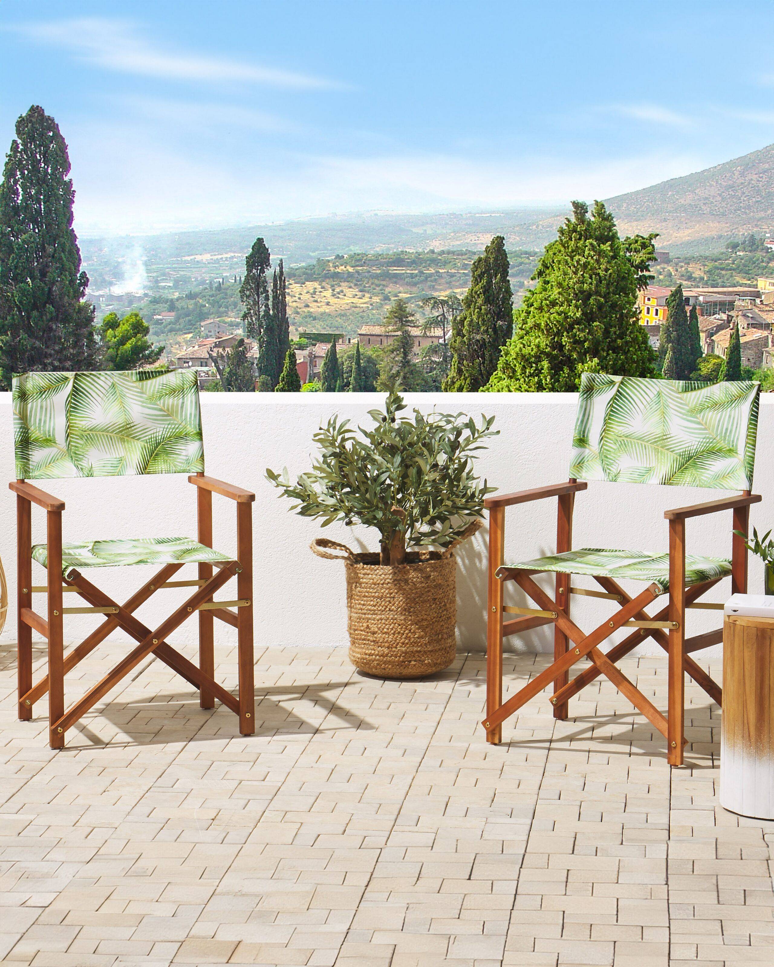Beliani - Chaise de jardin Tissu Vert clair CINE - Beliani - Imagen 1