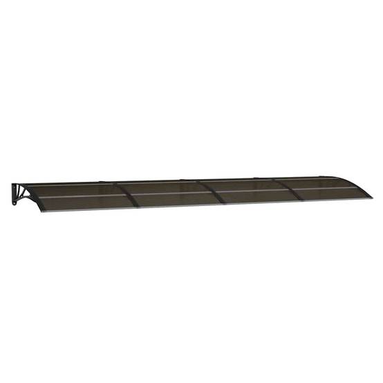 Store banne | Auvent de porte noir 400 x 100 cm en polycarbonate Maison Chic - Image 1
