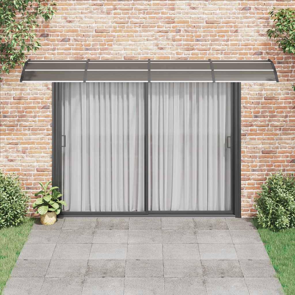 Store banne | Auvent de porte noir 400 x 100 cm en polycarbonate Maison Chic - Image 3