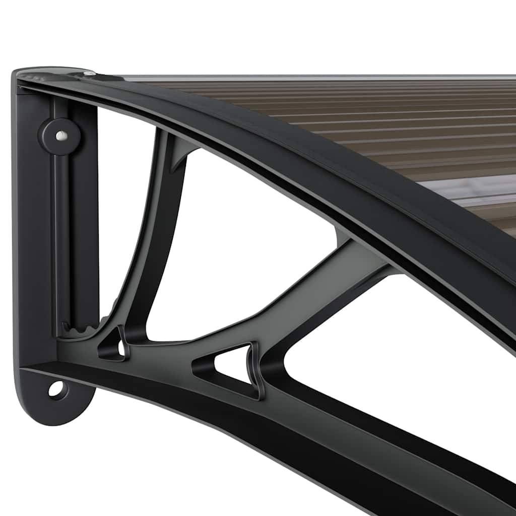 Store banne | Auvent de porte noir 400 x 100 cm en polycarbonate Maison Chic - Image 6