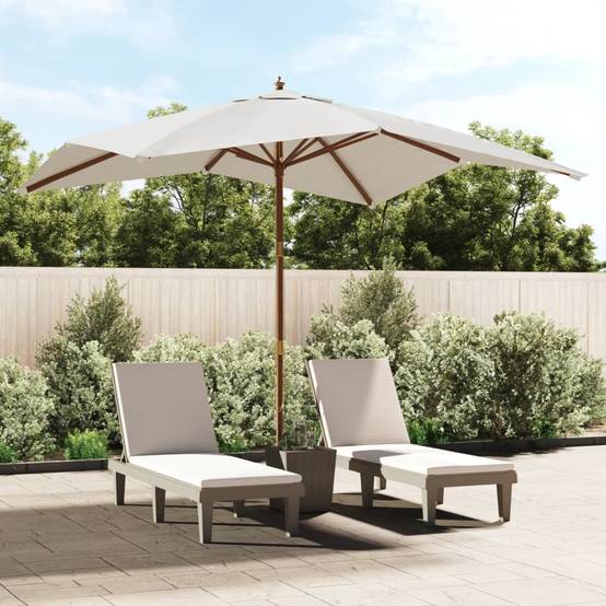 PANGIVO - Parasol de jardin bois sable 300 x 300 x 273 cm - PANGIVO - Image 1