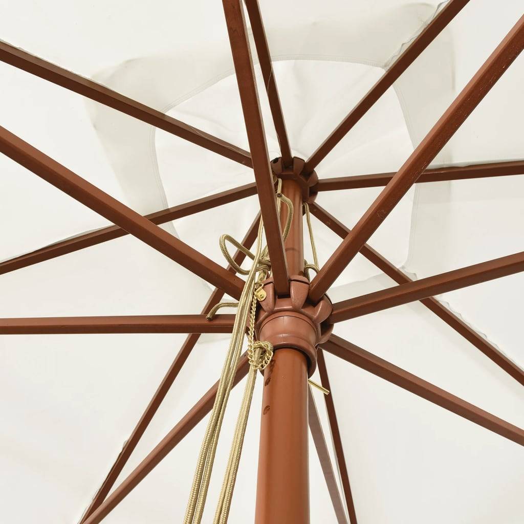 PANGIVO - Parasol de jardin bois sable 300 x 300 x 273 cm - PANGIVO - Image 5