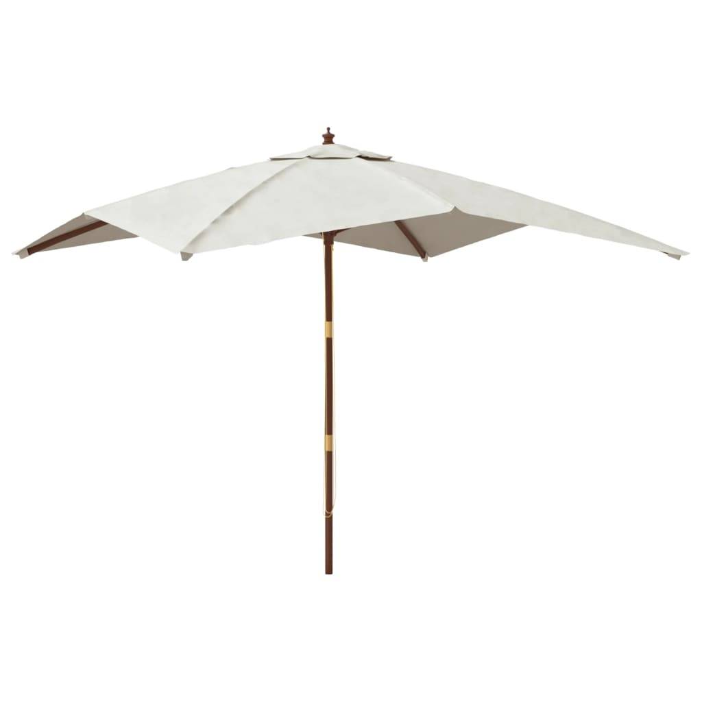 PANGIVO - Parasol de jardin bois sable 300 x 300 x 273 cm - PANGIVO - Image 2
