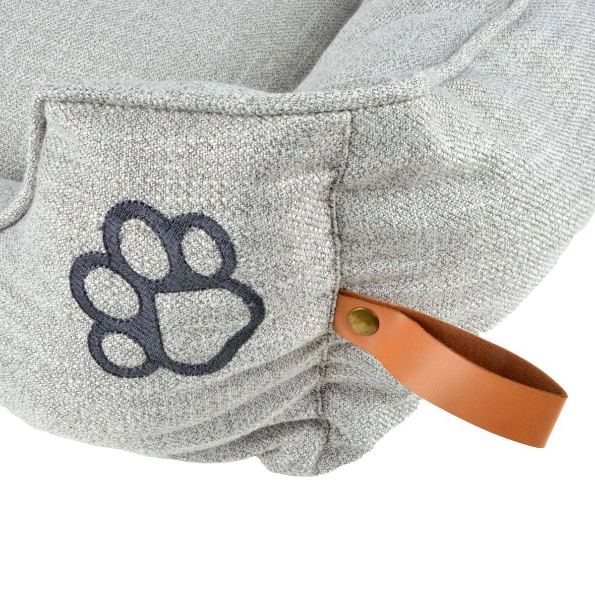 Love Story - Panier Rectangle Chien & Chat "City" 75cm Gris Clair - Image 2