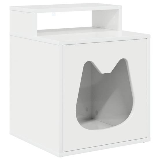 Petit Meuble Chat Brillant Repos Blanc 53,5cm pour Petit Chat Glossy - ComfortXL Outdoor Living - Image 2