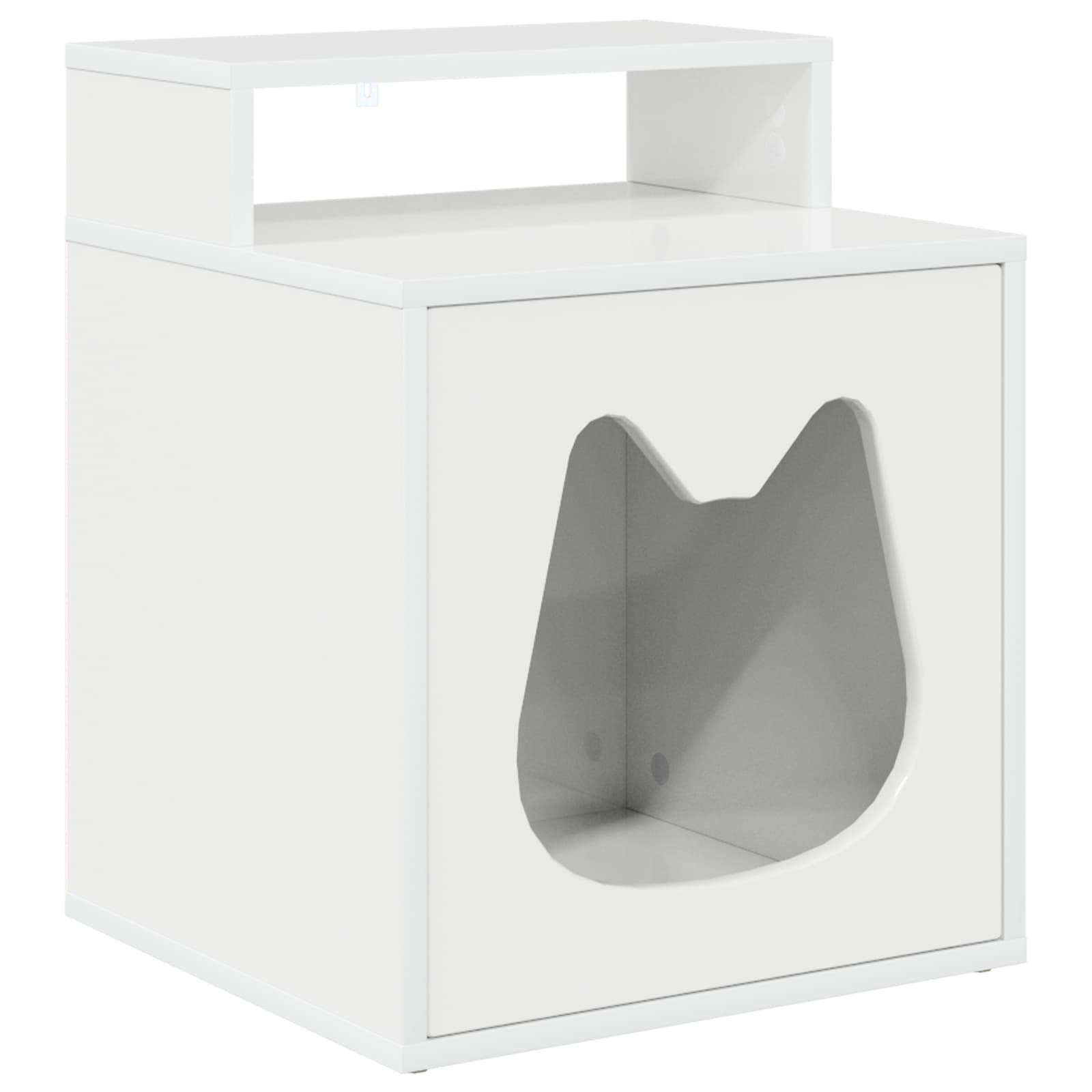 Petit Meuble Chat Brillant Repos Blanc 53,5cm pour Petit Chat Glossy - ComfortXL Outdoor Living - Image 2