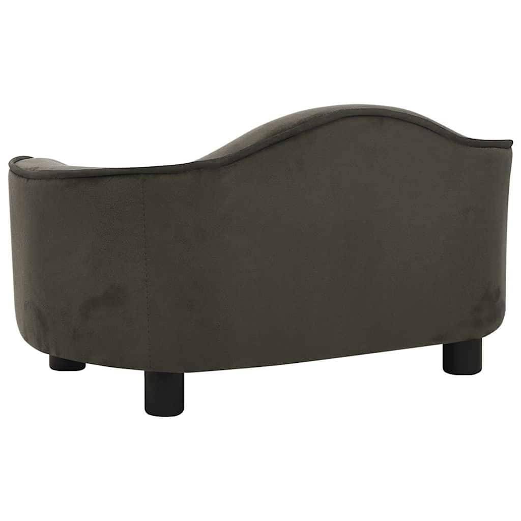 ComfortXL - Canapé Chien Peluche Douce Cadre Bois pour Repos et Sieste Gris Foncé 67x47 cm – ComfortXL Pet Living - Image 5