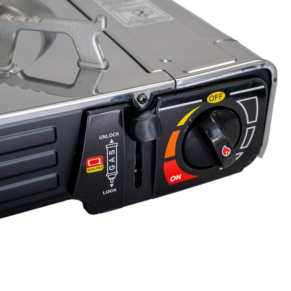 Réchaud gaz 2 feux 4400W Inox Portable TEXAS ALPEN - Imagen 4