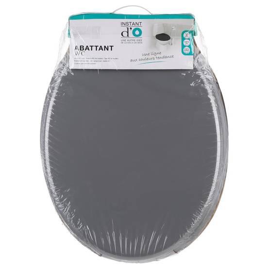 Abattant WC en Bois "Bathroom" 43cm Gris - Image 4