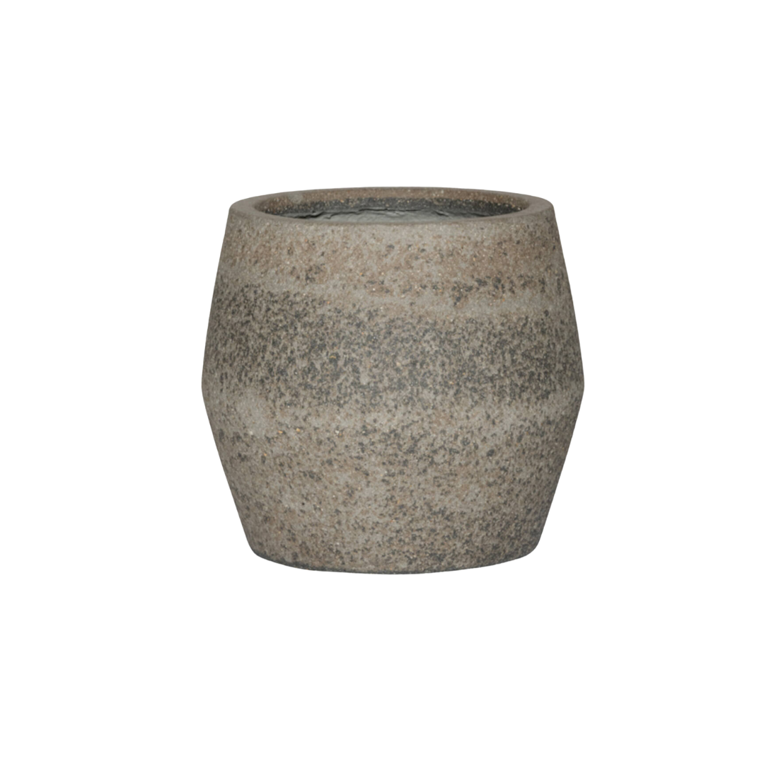 Pot de fleurs diorite gris - taille L - D.53cm x H.32cm - Image 1