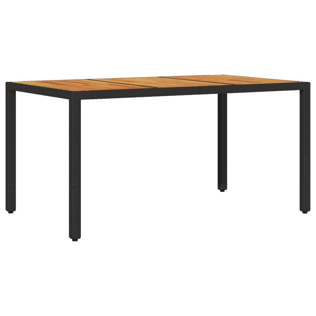 PANGIVO - Table de jardin résine tressée bois acacia noir 150 x 90 x 75 cm - PANGIVO - Image 6