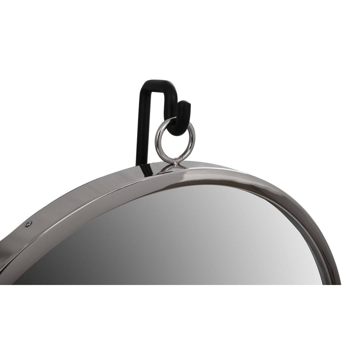 Paris Prix - Miroir à Poser Rond "Eleganca" 75cm Noir & Argent - Image 2