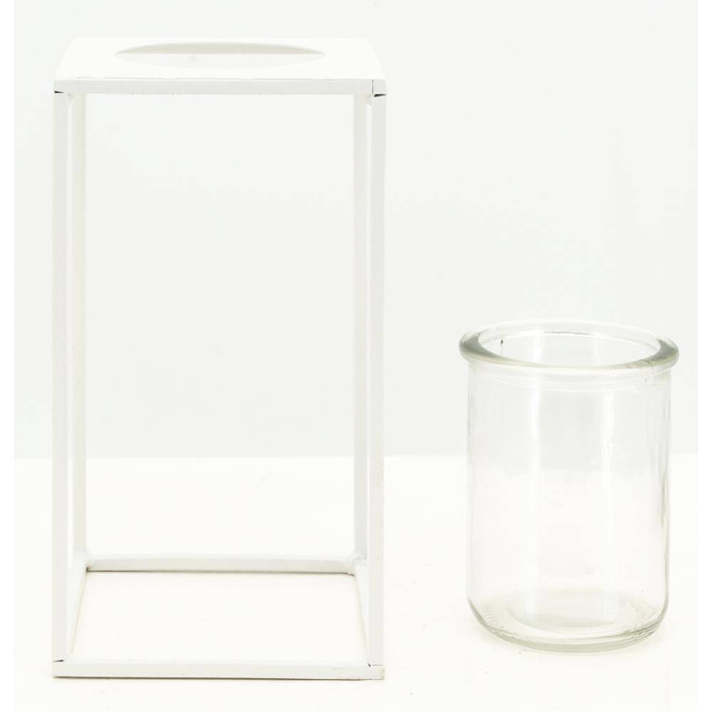 Aubry Gaspard - Photophore en métal blanc Petit modèle - Imagen 4