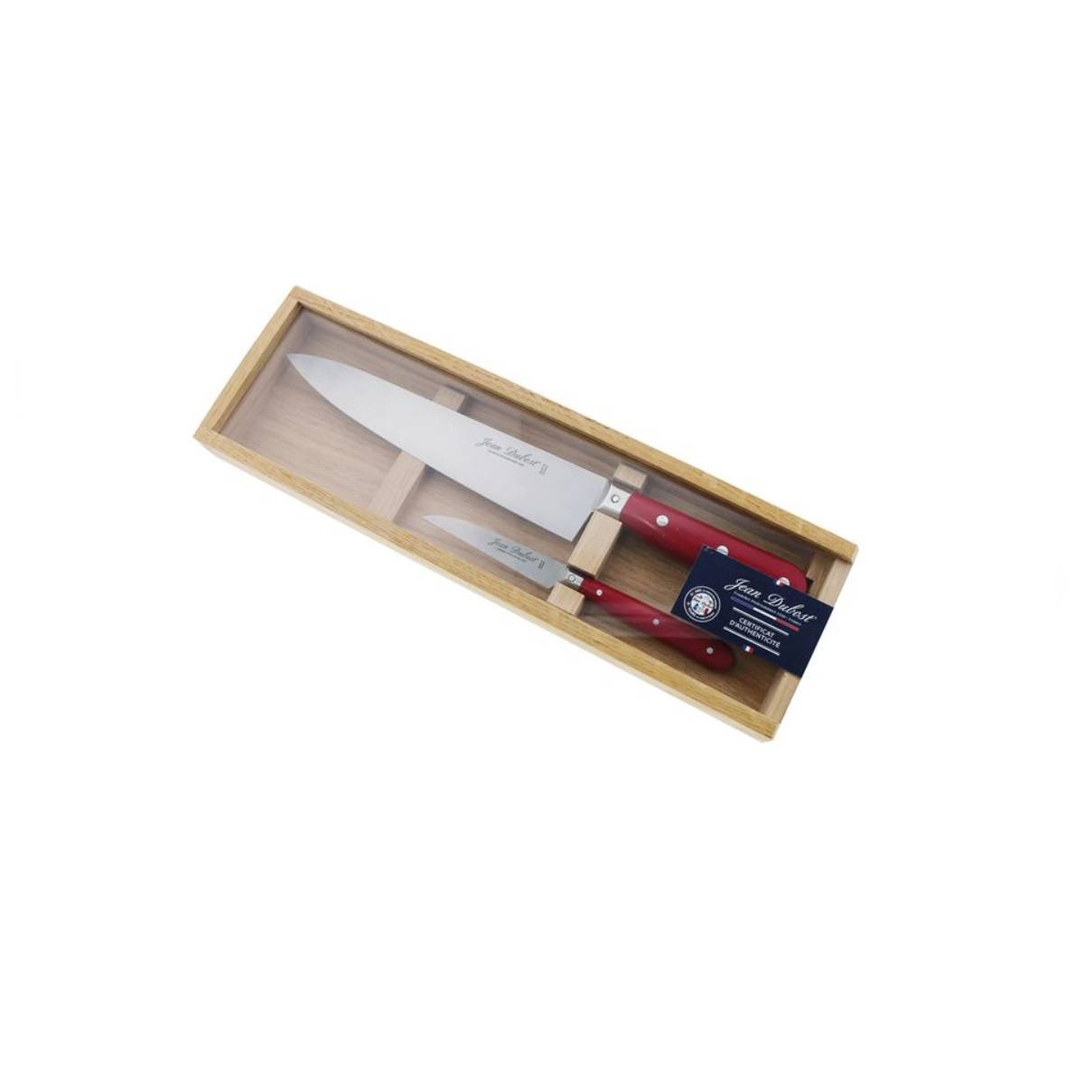 Coffret 2 couteaux de cuisine rouge C000A5P0P69048 Jean Dubost - Image 2