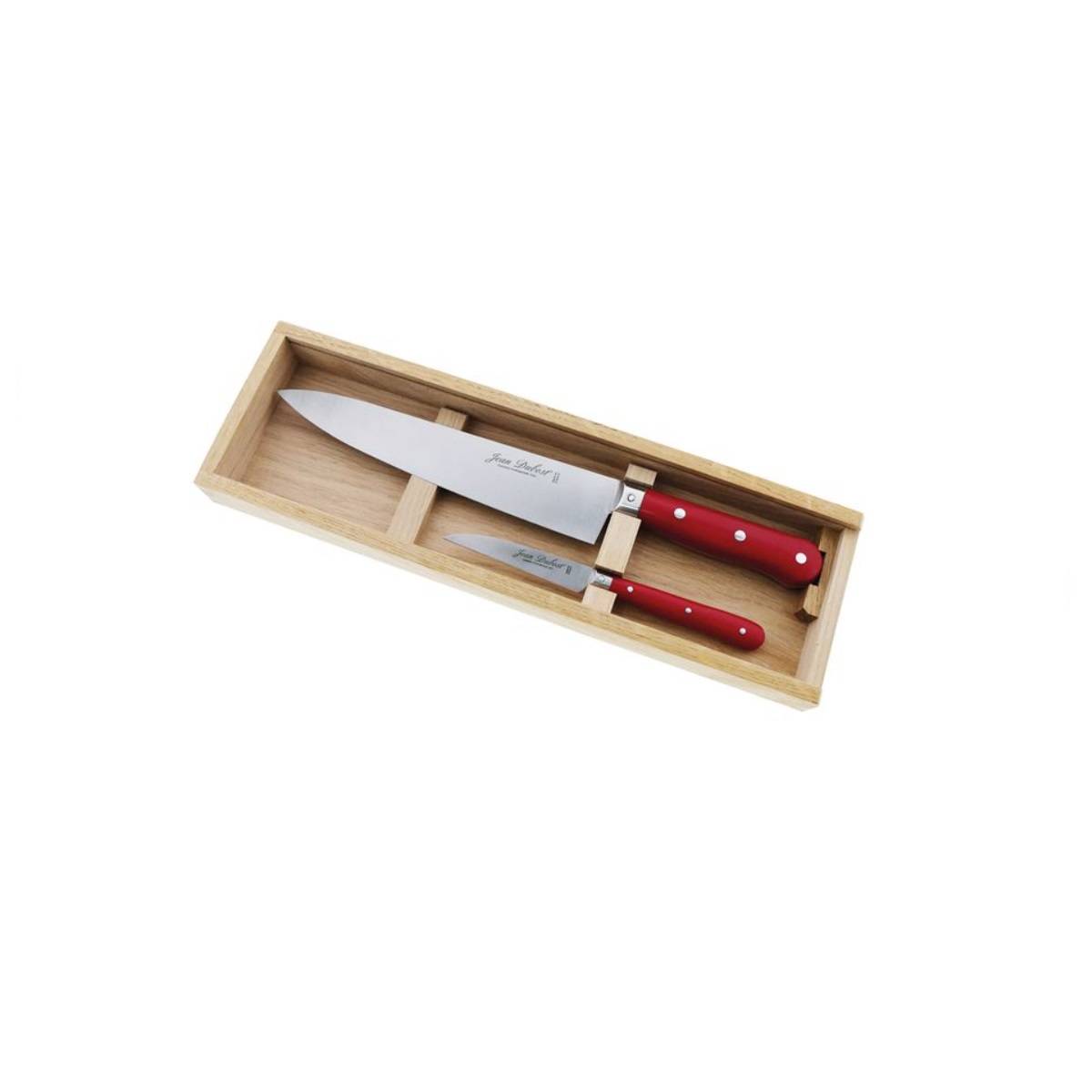 Coffret 2 couteaux de cuisine rouge C000A5P0P69048 Jean Dubost - Image 3