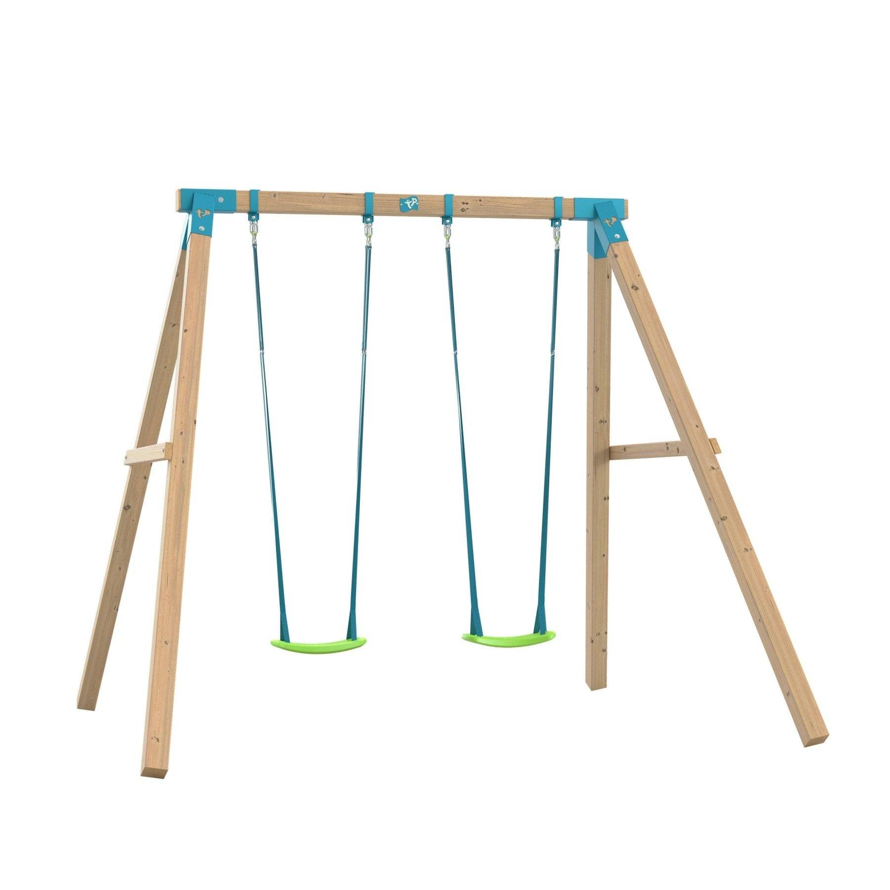 Tp Toys - Portique EVEREST 2 balançoires - kit d'ancrage - bois carré FSC® h243 cm - Imagen 1