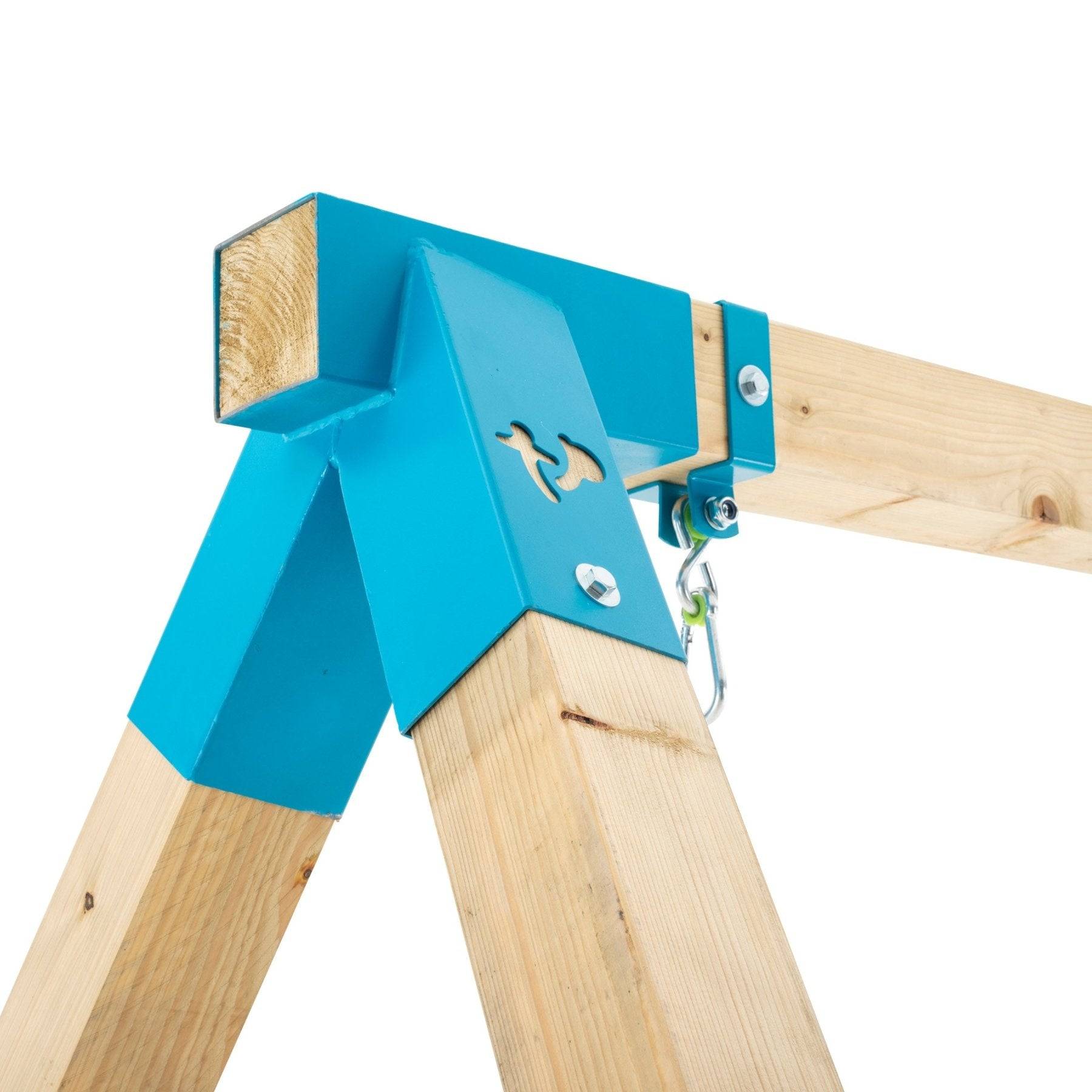 Tp Toys - Portique EVEREST 2 balançoires - kit d'ancrage - bois carré FSC® h243 cm - Imagen 2