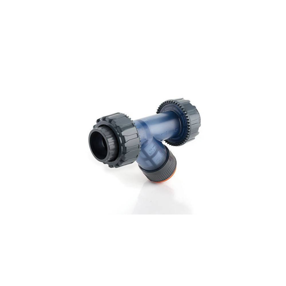 jardiboutique - ø50 Filtre a tamis - PN 10 - Siège incliné - Corps transparent - Imagen 2