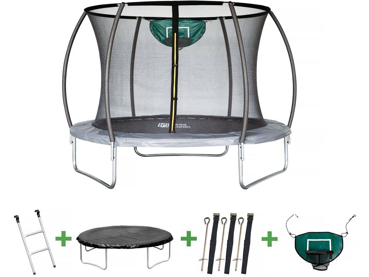Habitat Et Jardin - Trampoline Prestige "jumper" 3,65 M Et Panier Basket -habitat Et Jardin - Image 1