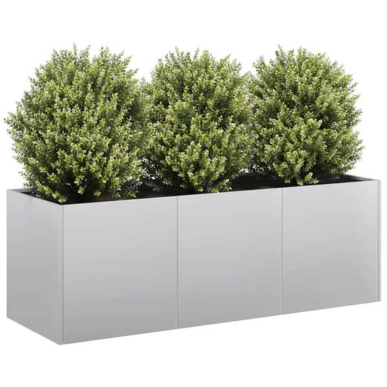 Jardinière Bac à Fleurs Pot De Fleurs - 120x40x40 cm acier galvanisé MP408 - Image 2