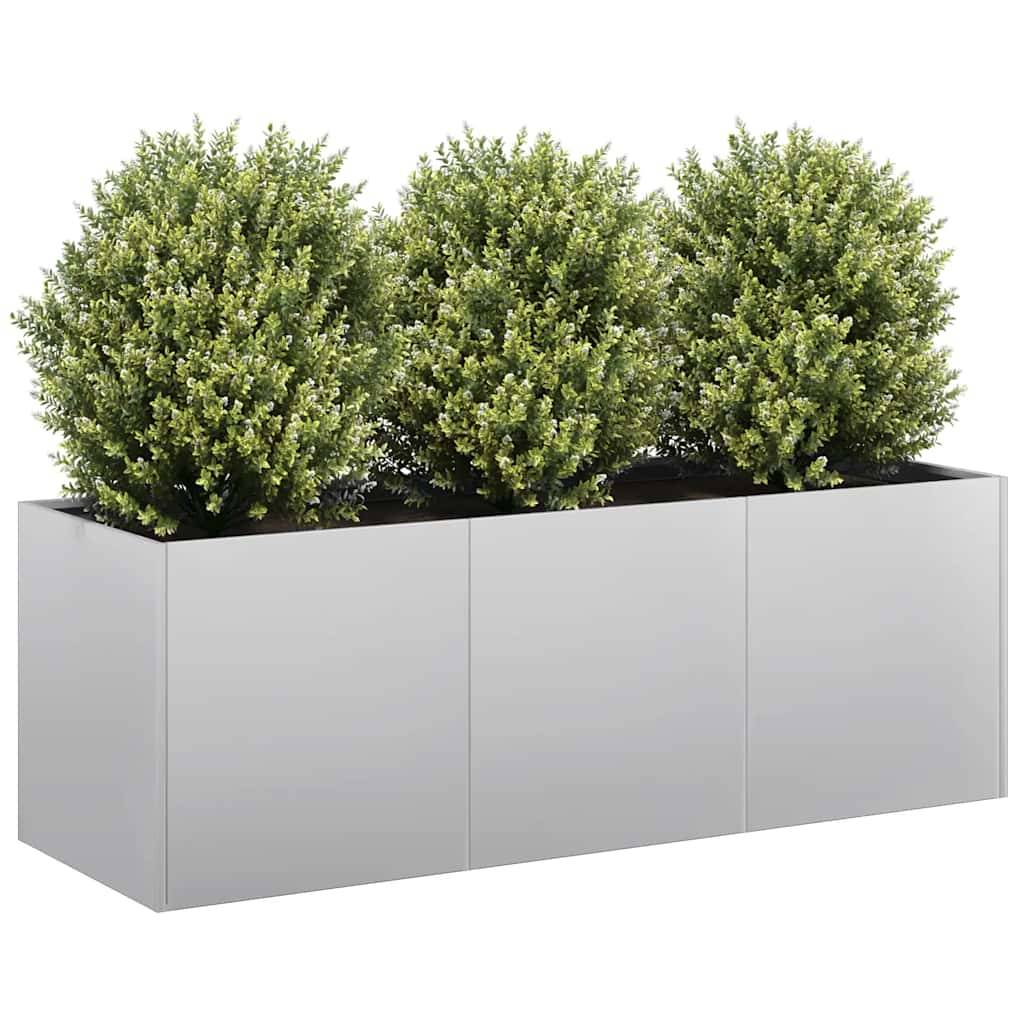 Jardinière Bac à Fleurs Pot De Fleurs - 120x40x40 cm acier galvanisé MP408 - Image 2