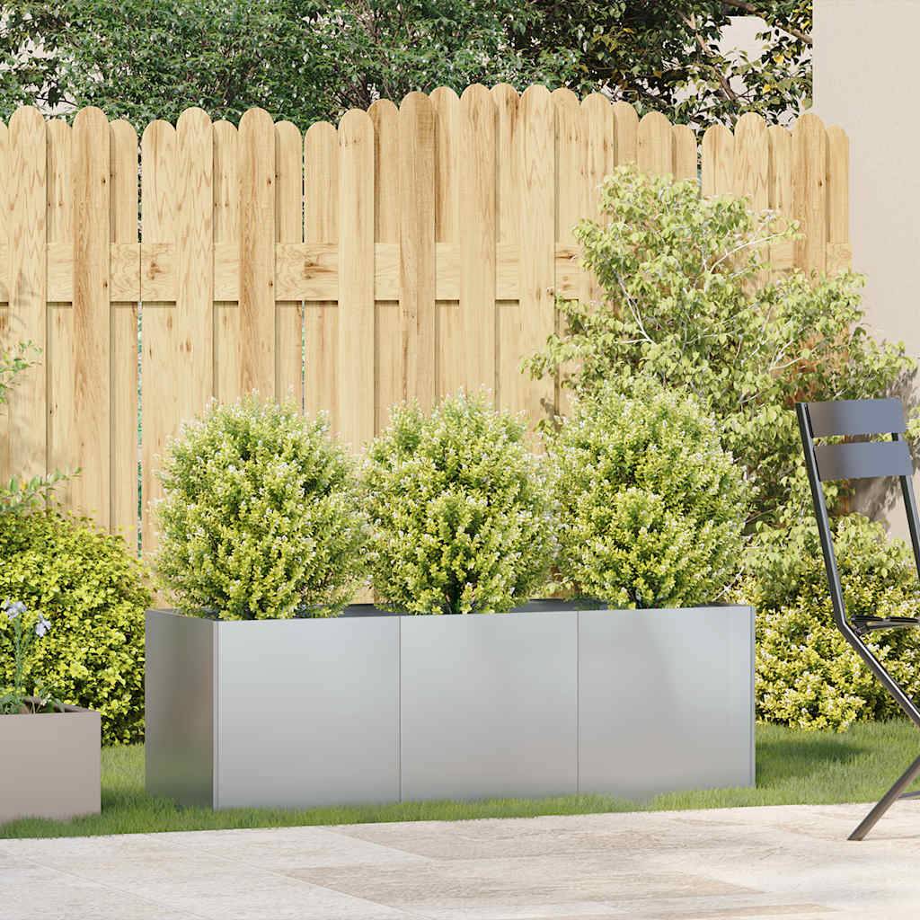 Jardinière Bac à Fleurs Pot De Fleurs - 120x40x40 cm acier galvanisé MP408 - Image 3