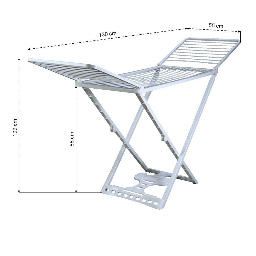 Sans Marque - Séchoir pliable 23 m plastique blanc - pratique et stable - DIVERS - Image 2