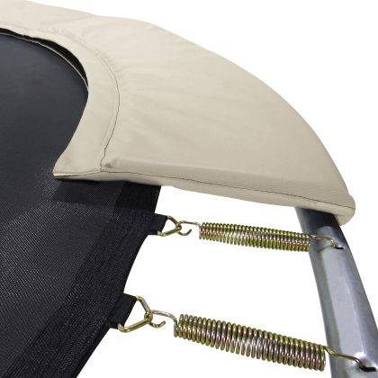 Kangui - Trampoline jardin Ø 430 cm + filet + échelle + bâche - JUMPI 430 - Taupe/Vert Kangui - Image 4