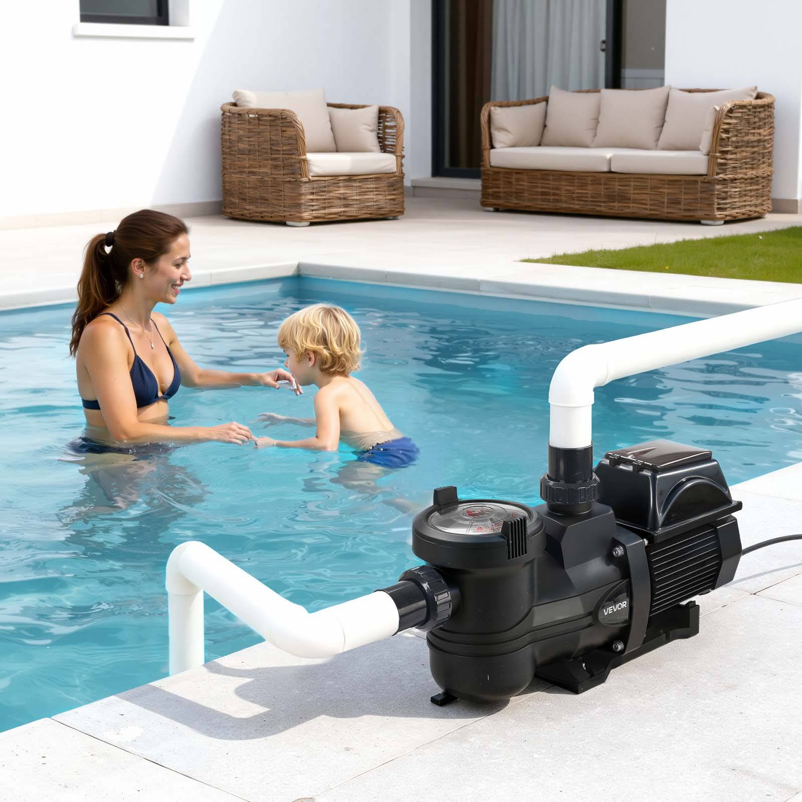 Vevor - VEVOR Pompe Piscine Vitesse Variable Piscine Hors Sol Enterrée 1350 W 30000 L/h - Image 8