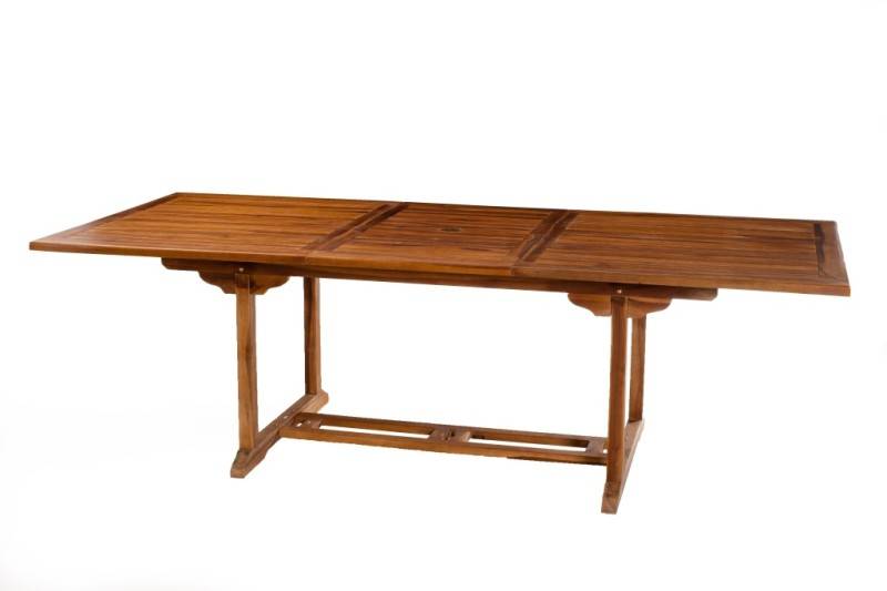 Macabane - MAEVA - Table de jardin 8/10 pers. extensible 180/240cm en bois Teck huilé - Imagen 3