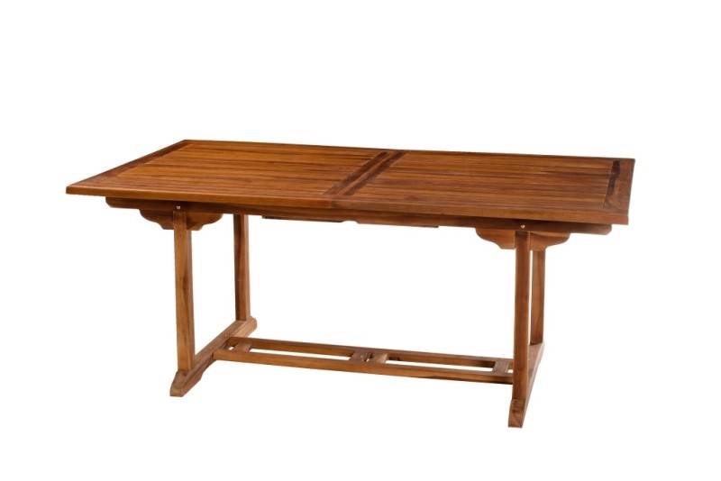 Macabane - MAEVA - Table de jardin 8/10 pers. extensible 180/240cm en bois Teck huilé - Imagen 1