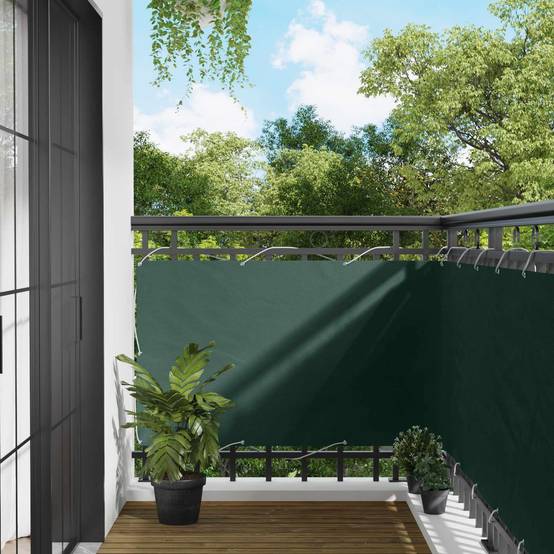 Écran de balcon tissu oxford vert foncé 500 x 100 cm - PANGIVO - Image 1